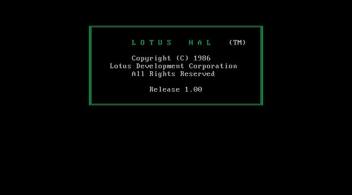 Lotus Hal 1.00 - Splash
