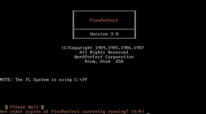 PlanPerfect 3.0 - Splash