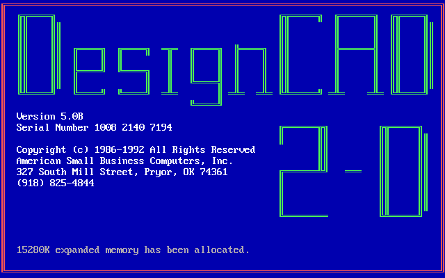DesignCAD 2D 5.0B - Splash