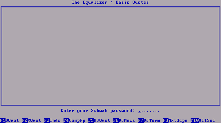 The Equalizer Investment Software 2.4 - Login
