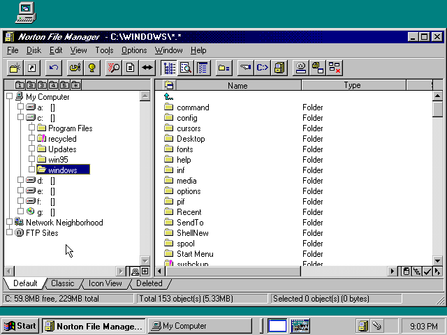 Norton Navigator 1.0 for Windows 95 - File Manager