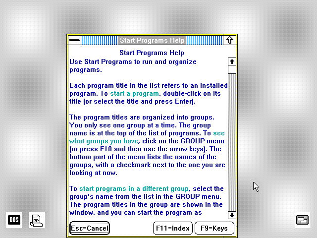 MS OS2 SDK 1.1 - Help