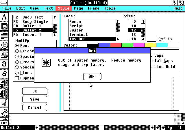 Out of memory error. Weird thing with older Win 1-