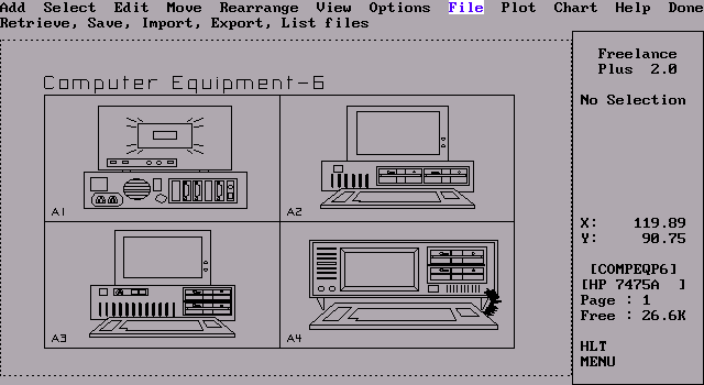 Freelance Plus 2.0 for DOS - Edit