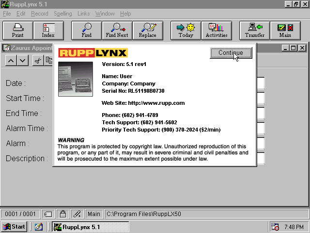 RuppLynx 5.1 - About