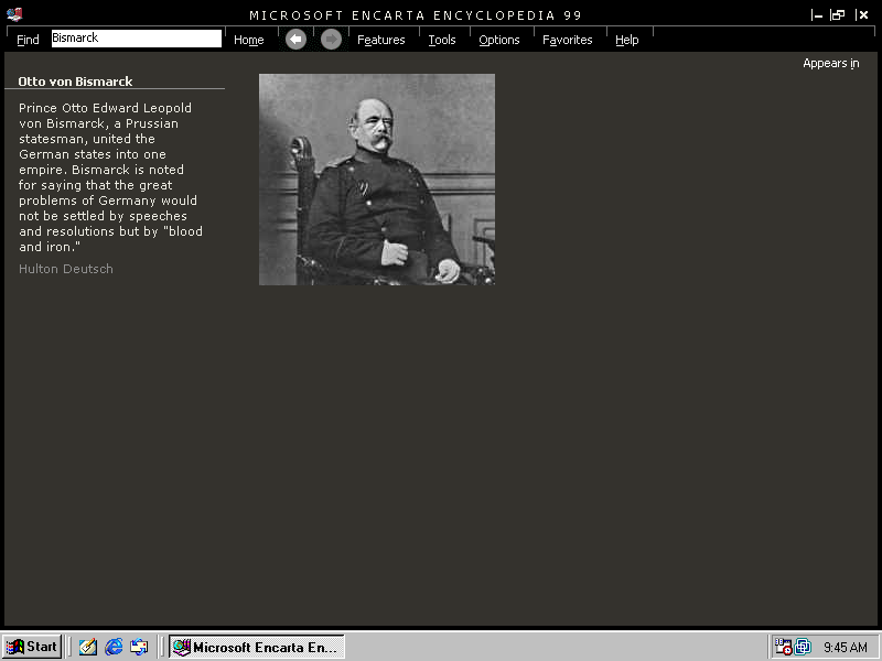 Some pages aren't articles but little featurettes, including a small writeup, image, panorama, sound, video, etc.