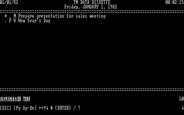 IBM Time Manager 1.00 - Items
