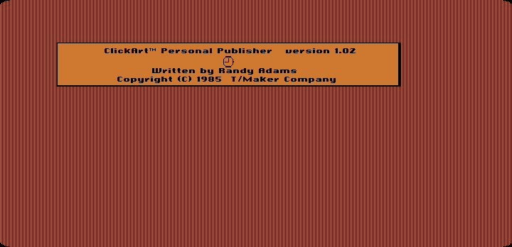 ClickArt Personal Publisher 1.02 - Splash