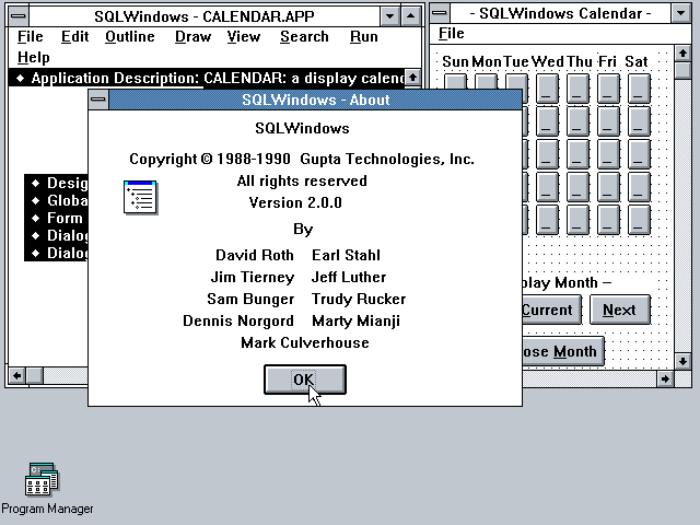 SQLWindows 2.0 - About