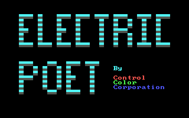 IBM Electric Poet 1.00 - Splash
