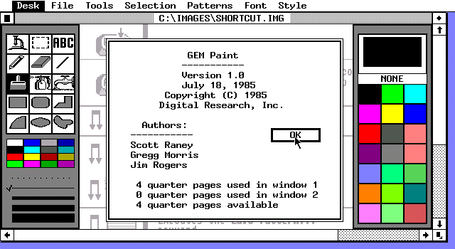 GEM Paint 1.0 - About