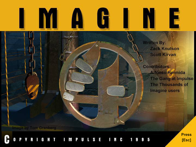 Imagine 4.0 for DOS - Splash