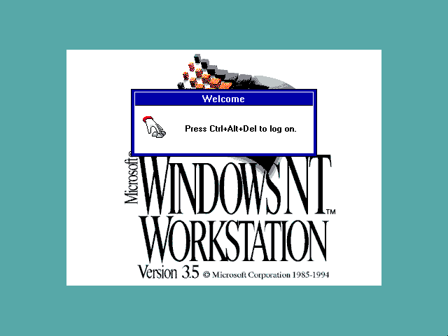 Microsoft Windows NT 3.5 - Login