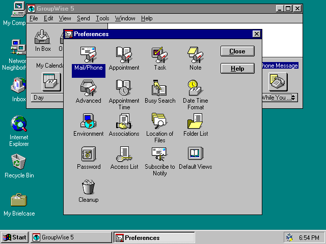 GroupWise 5.1 - Preferences
