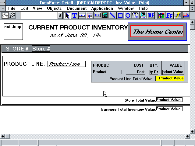 DataEase 1.0 for Windows - Report