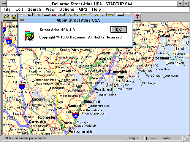 DeLorme Street Atlas USA 4.0 - About