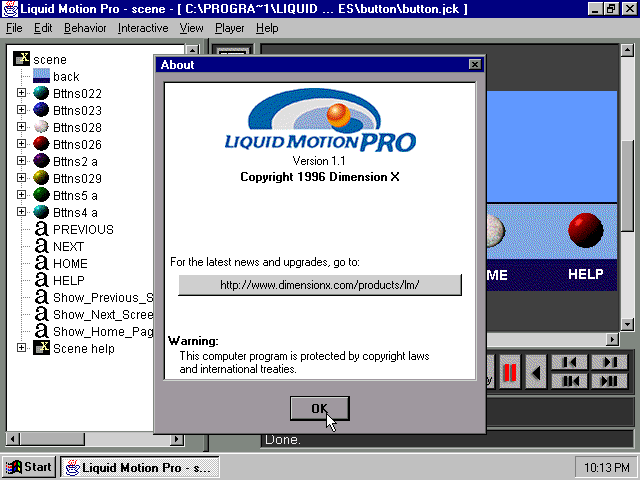 Liquid Motion Pro 1.1 - About