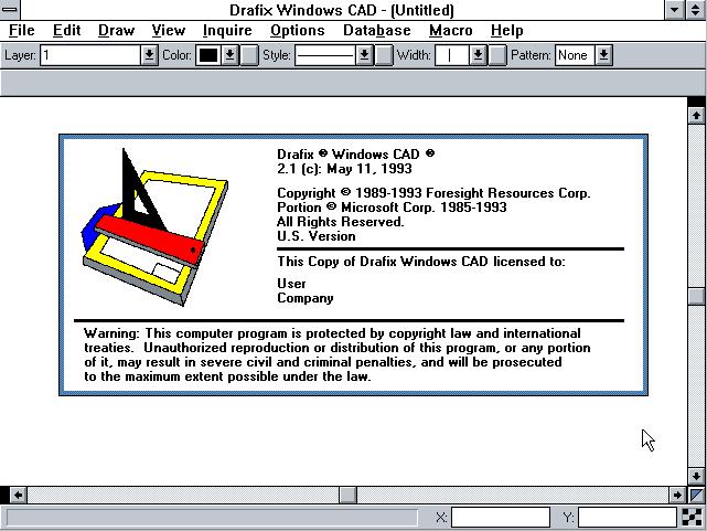 Drafix Windows CAD 2.1 - Splash