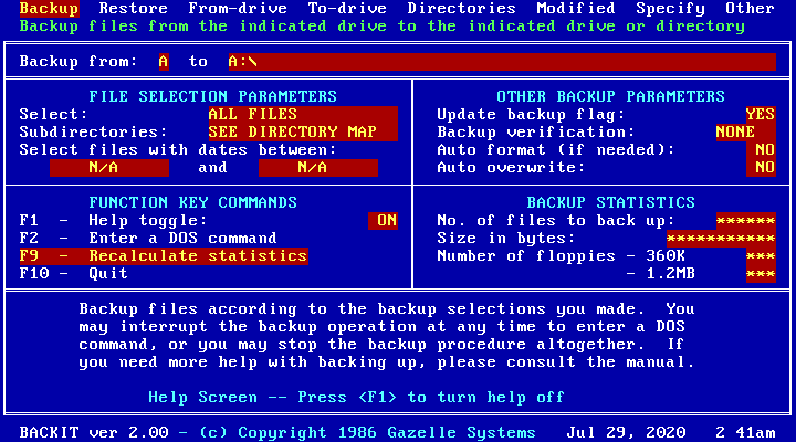 Back-It 2.0 - Program