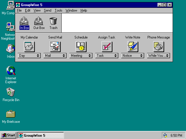 GroupWise 5.1 - Menu