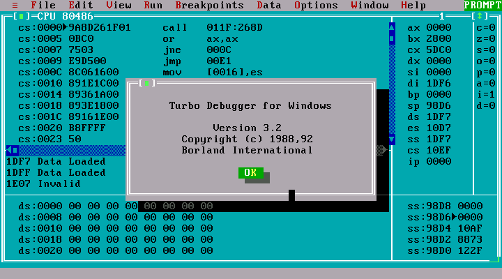 Borland Pascal 7.0 - Debugger