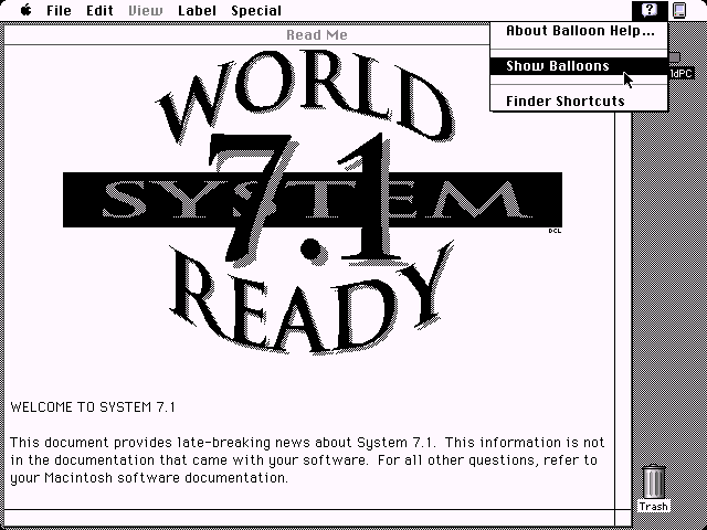 Mac OS 7.1 - Readme