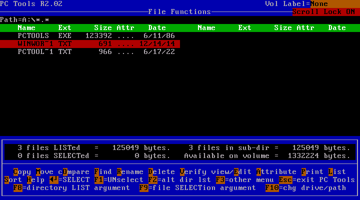 PC Tools 2.02 - File Manager