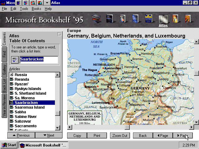 Microsoft Bookshelf 95 - Atlas