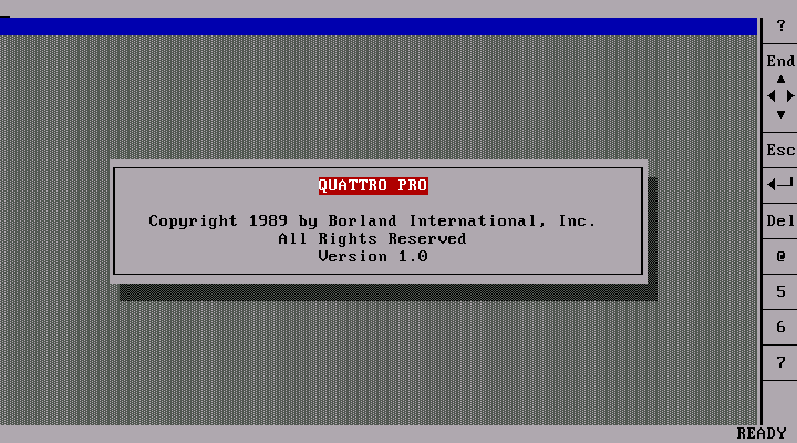 Borland Quattro Pro 1.0 - Splash