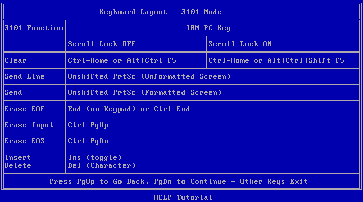 IBM Mainframe Communications Assistant 1.00 - Keyboard
