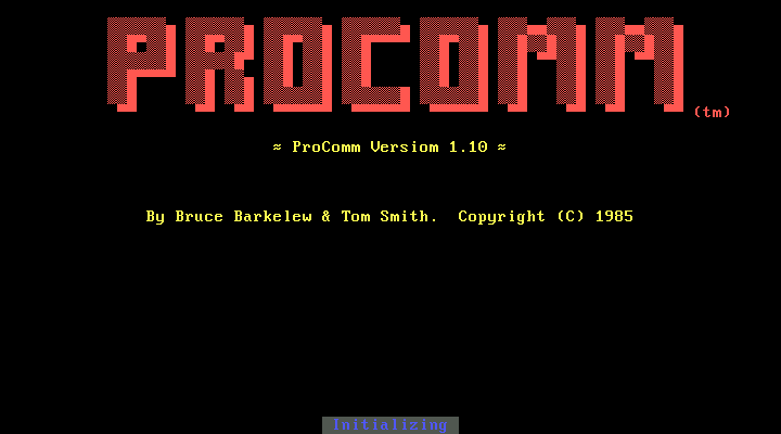 ProComm 1.10 - Splash