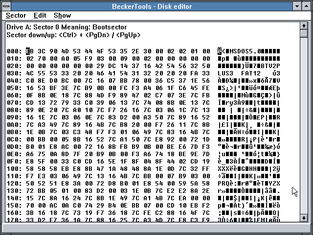 BeckerTools 2.0 Plus for Windows - DiskEditor