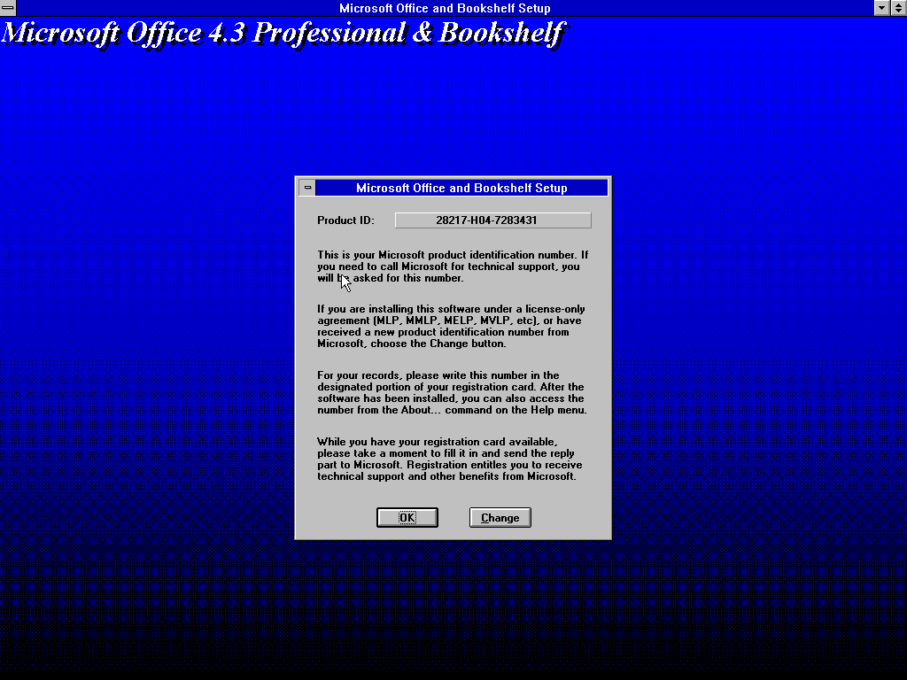 Office setup - product key
