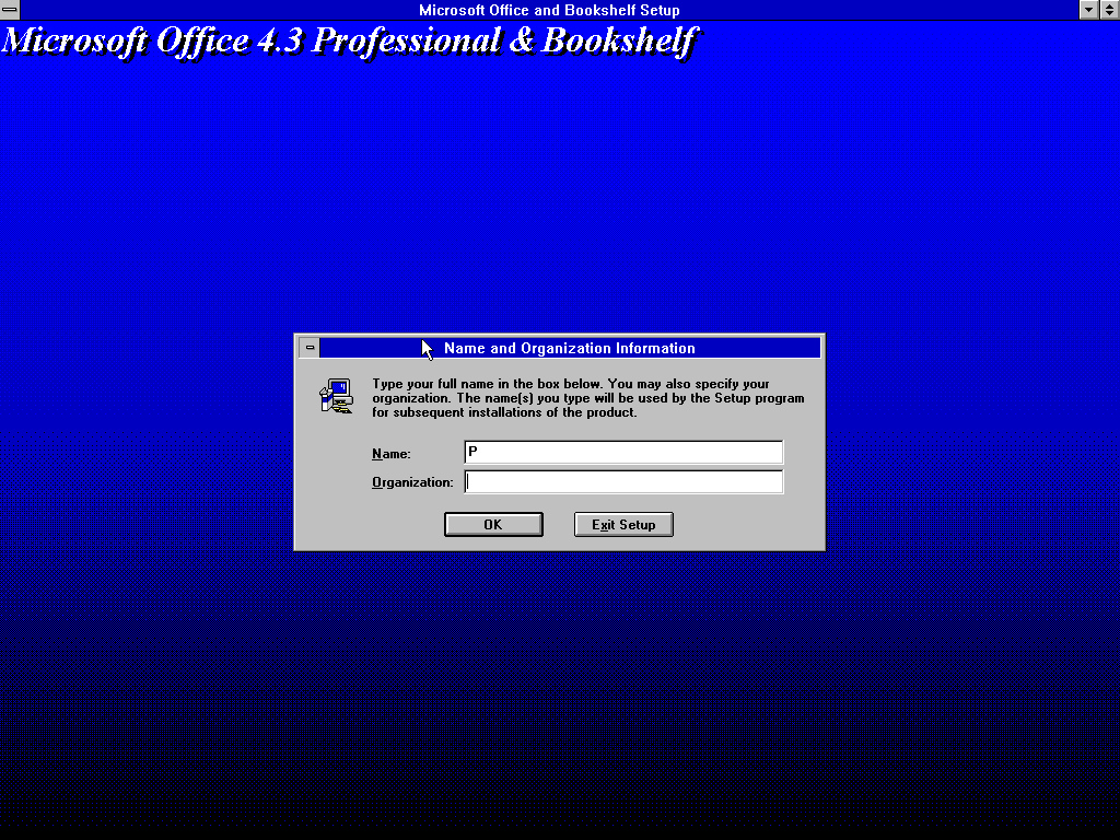 Office Setup - Enter info