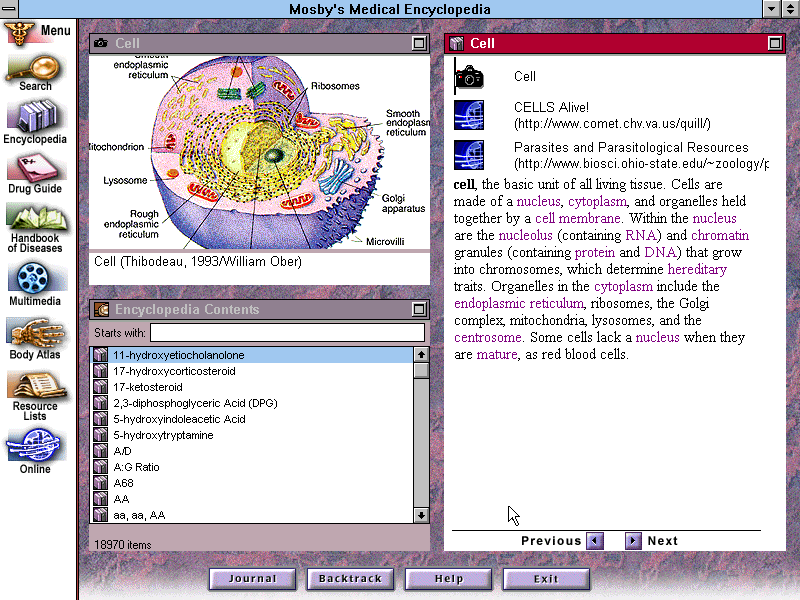 Mosbys Medical Encyclopedia 2.1 - Encyclopedia