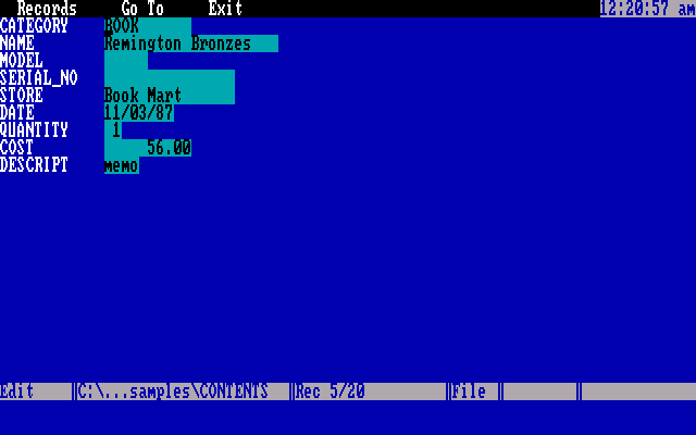 dBase IV 1.0 - Report
