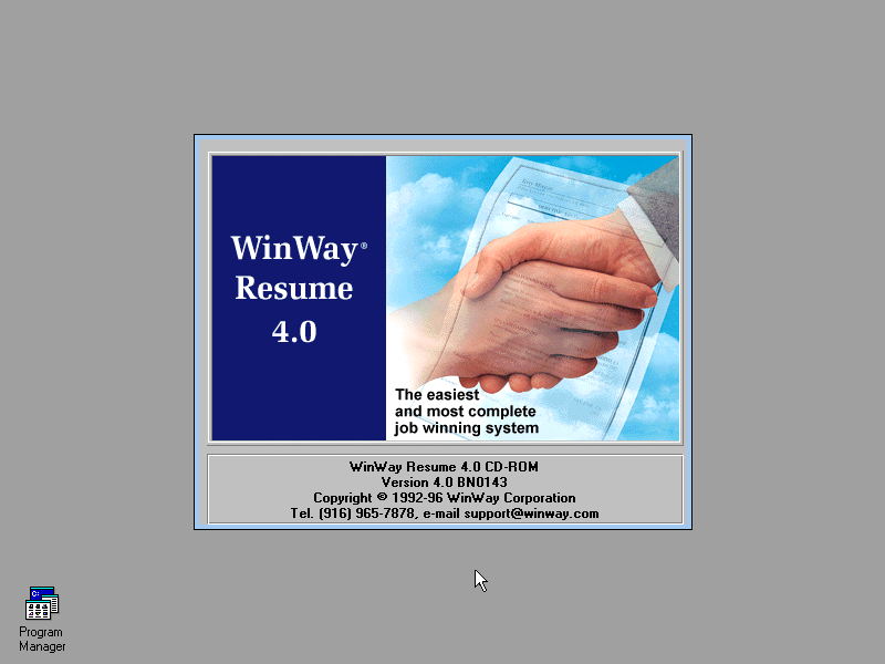 WinWay Resume 4.0 - Splash