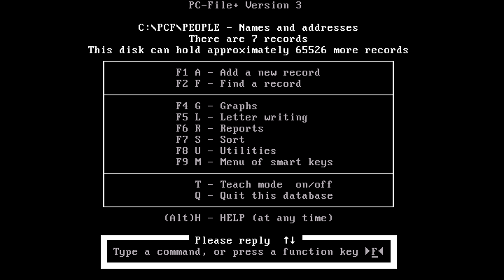 PC-File Plus - Menu