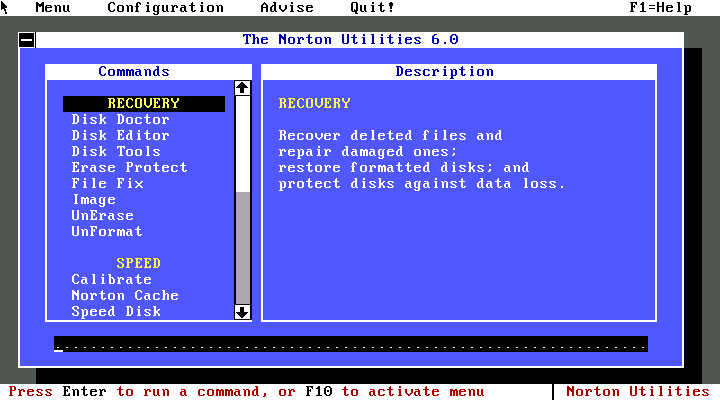 Norton Utilities 6.0 - Shell