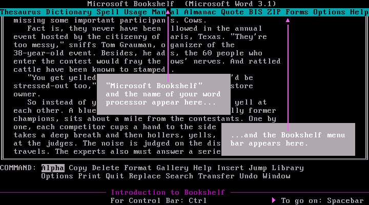 Microsoft Bookshelf 1987 - Edit