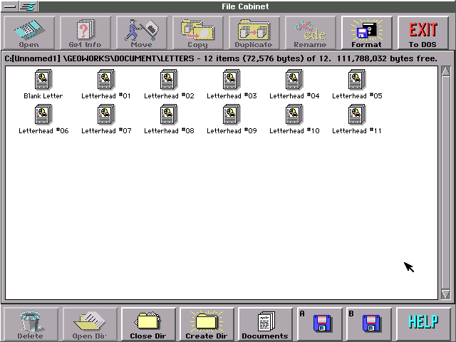 GeoWorks Writer - Workspace