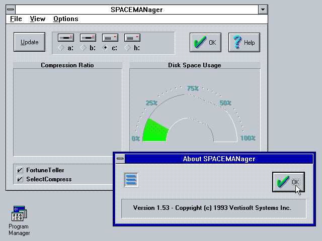 Vertisoft SpaceManager 1.53 - Program
