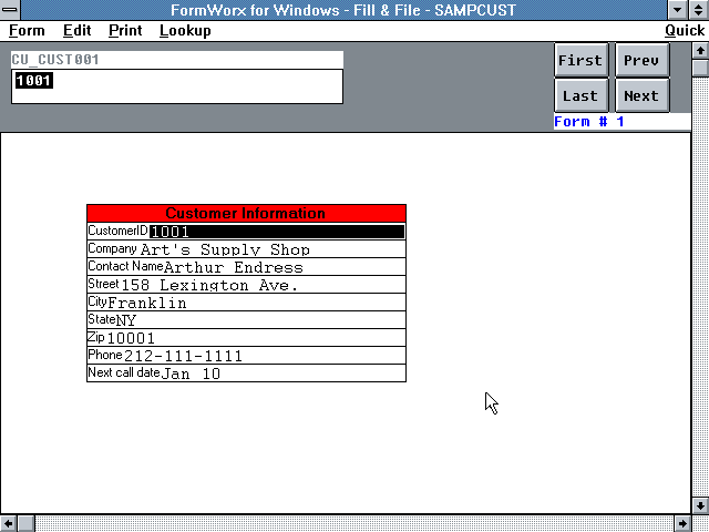 FormWorx 2.01 for Windows - Fill and File