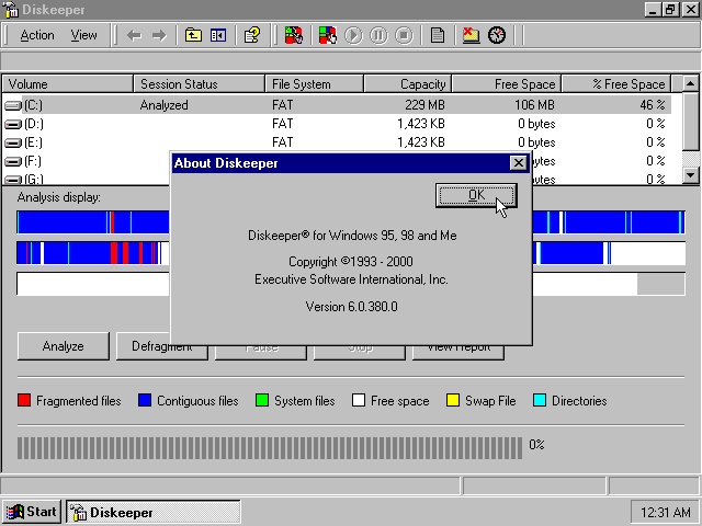 Diskeeper 6.0 - About