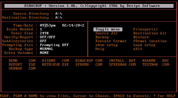 DS Backup 1.06 - Main