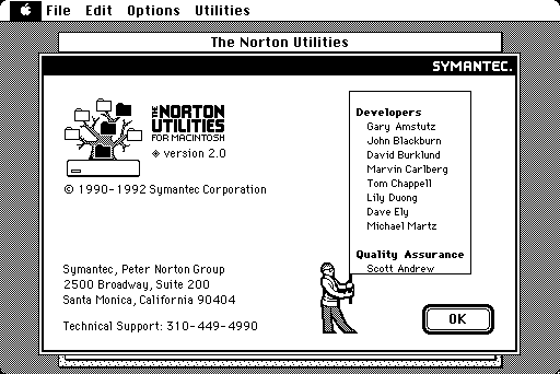 Norton Utilities 2.0 for Macintosh - About