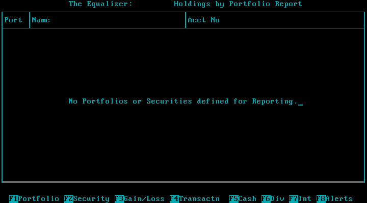 The Equalizer Investment Software 2.4 - Report