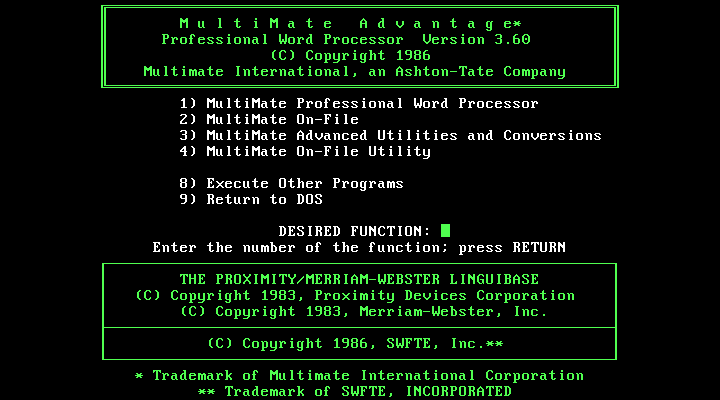 MultiMate Advantage 3.60 - Splash