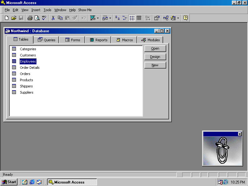 Browsing the database's objects