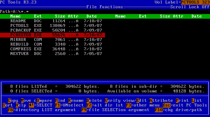 PC Tools 3.23 - File Functions